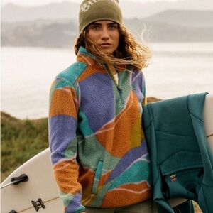 Colourful Billabong fleece quarter zip pullover